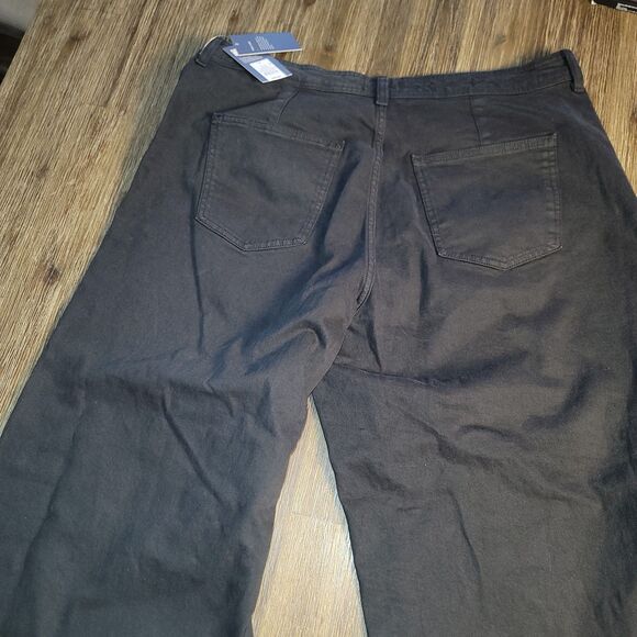 Universal Thread High-Rise Sailor Wide Leg Ankle Jeans Womens Size 17 Black - Picture 5 of 7